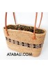 Ata rattan women bag with coco wood